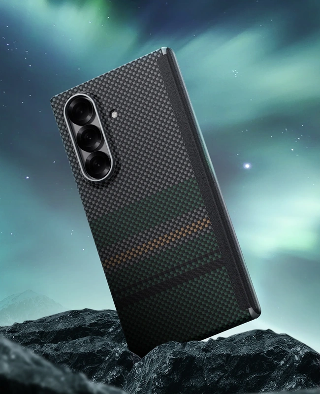 Benks Samsung Galaxy Fold7 Armor Air Aurora Kevlar dėklas, 8 nuotrauka